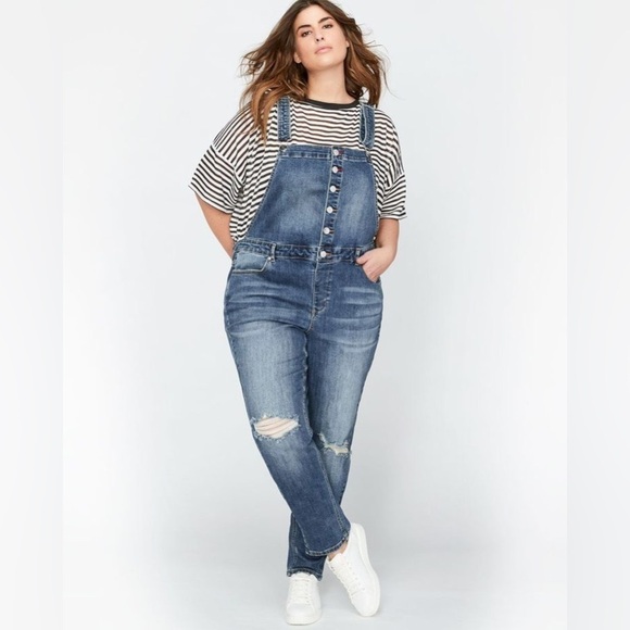 Addition Elle Love & Legend Denim Overalls Size 14 - Picture 1 of 9
